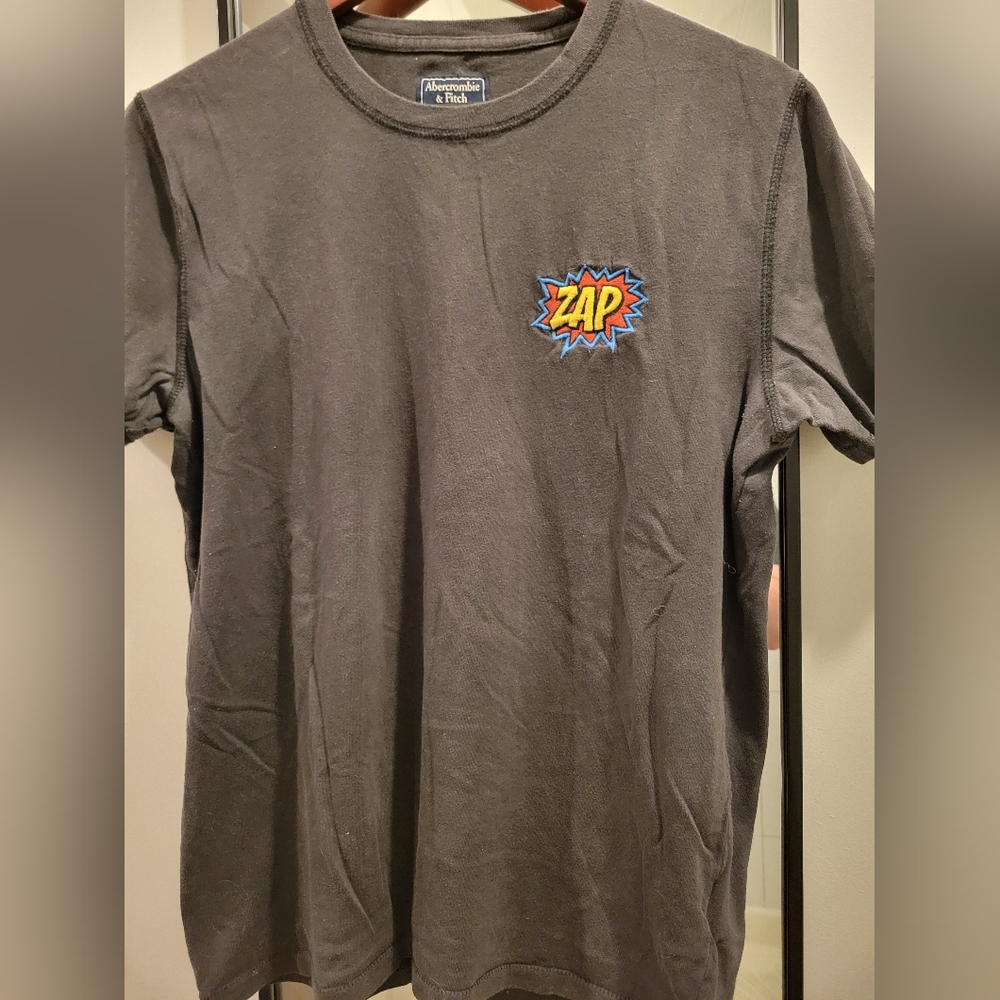 Mens Abercrombie & Fitch Zap T Shirt in Washed Black in Medium